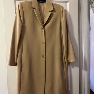 Austin Reed Tan Trench Coat with Notched Lapels